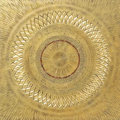 Bilder-KARE Design Objektbild Art Geometric Circle Gold 120X120Cm