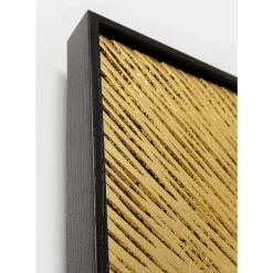 Bilder-KARE Design Objektbild Art Geometric Circle Gold 120X120Cm