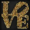 Bilder-KARE Design Objektbild Love Butterfly 90X90Cm