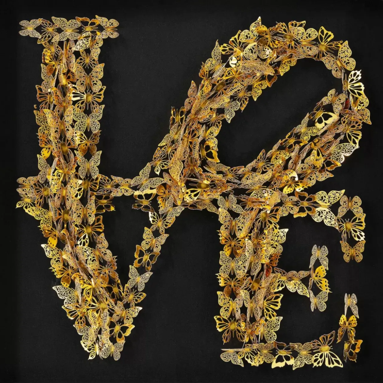 Bilder-KARE Design Objektbild Love Butterfly 90X90Cm
