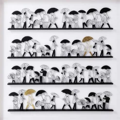 Bilder-KARE Design Objektbild Singing In The Rain 90X90Cm