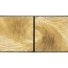 Bilder-KARE Design Objektbild Wave Gold (2/Set)
