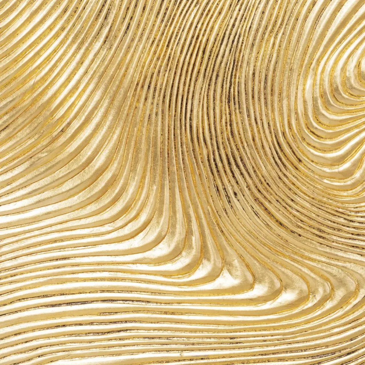 Bilder-KARE Design Objektbild Wave Gold (2/Set)