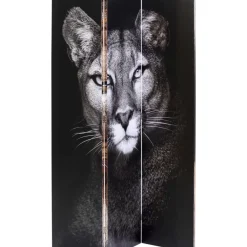 Paravents-KARE Design Paravent King Lion Vs Cat Girl 120X180Cm