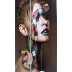 Paravents-KARE Design Paravent Royal Headdress Vs Snake Girl 120X180Cm