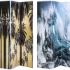 Paravents-KARE Design Paravent Triptychon Wave Vs Palms 120X180Cm