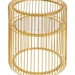 Aufbewahrung & Ordnung-KARE Design Pflanzenstander Wire Gold 44Cm