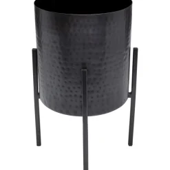 Aufbewahrung & Ordnung-KARE Design Pflanztopf Mynah Schwarz 42Cm
