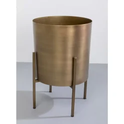 Aufbewahrung & Ordnung-KARE Design Pflanztopf Mynah Shiney Gold 50Cm