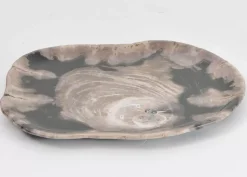 Geschirr & Tischaccessoires-KARE Design Platte Nachtwoud Versteinertes Holz