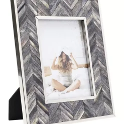 Deko & Geschenkartikel-KARE Design Rahmen Chevron Grau 13X18