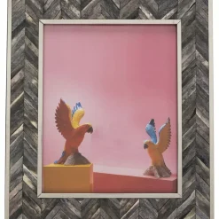 Deko & Geschenkartikel-KARE Design Rahmen Chevron Grau 20X25