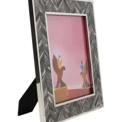 Deko & Geschenkartikel-KARE Design Rahmen Chevron Grau 20X25