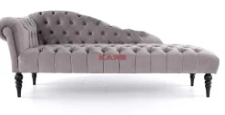 Sofas & Couches-KARE Design Recamiere Desire Velvet Silbergrau