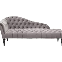 Sofas & Couches-KARE Design Recamiere Desire Velvet Silbergrau