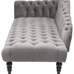 Sofas & Couches-KARE Design Recamiere Desire Velvet Silbergrau