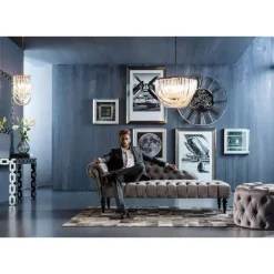 Sofas & Couches-KARE Design Recamiere Desire Velvet Silbergrau