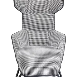 Sessel-KARE Design Relaxsessel Granada Schwarz Weiss