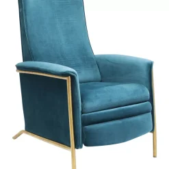 Sessel-KARE Design Relaxsessel Lazy Velvet Blau