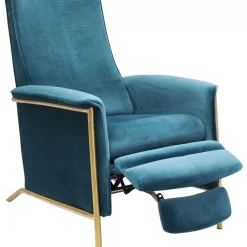 Sessel-KARE Design Relaxsessel Lazy Velvet Blau