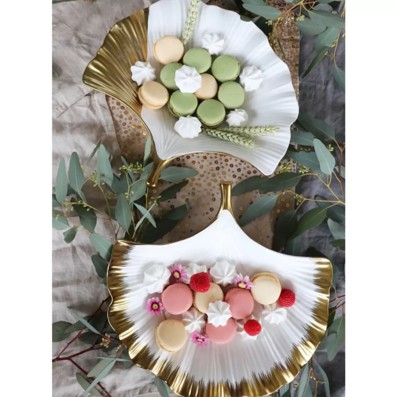 Geschirr & Tischaccessoires-KARE Design Schale Ginkgo Elegance Side