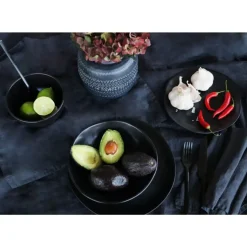 Geschirr & Tischaccessoires-KARE Design Schale Organic Black O15Cm