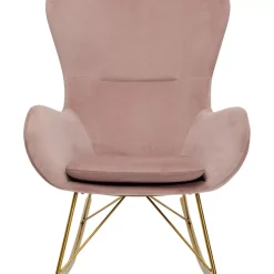 Sessel-KARE Design Schaukelsessel Oslo Rosa