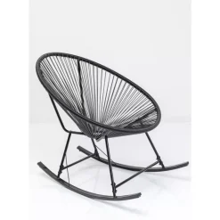 Outdoormöbel-KARE Design Schaukelstuhl Acapulco Schwarz
