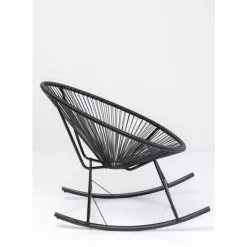 Outdoormöbel-KARE Design Schaukelstuhl Acapulco Schwarz