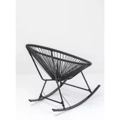 Outdoormöbel-KARE Design Schaukelstuhl Acapulco Schwarz