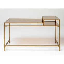 Tische-KARE Design Schreibtisch Loft Gold 134X60Cm