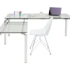 Tische-KARE Design Schreibtisch Lorenco Chrom Winkelcombi 210X180Cm