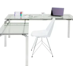 Tische-KARE Design Schreibtisch Lorenco Chrom Winkelcombi 210X180Cm