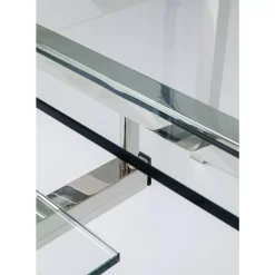 Tische-KARE Design Schreibtisch Lorenco Chrom Winkelcombi 210X180Cm