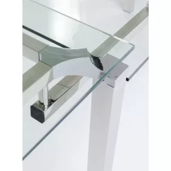 Tische-KARE Design Schreibtisch Lorenco Chrom Winkelcombi 210X180Cm