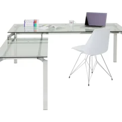 Tische-KARE Design Schreibtisch Lorenco Chrom Winkelcombi 210X180Cm