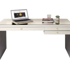 Tische-KARE Design Schreibtisch Luxury Champagne 140X60Cm