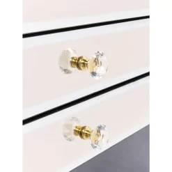 Tische-KARE Design Schreibtisch Luxury Champagne 140X60Cm