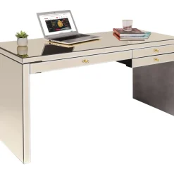 Tische-KARE Design Schreibtisch Luxury Champagne 140X60Cm
