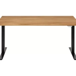 Tische-KARE Design Schreibtisch Office Jackie Eiche Schwarz 160X80