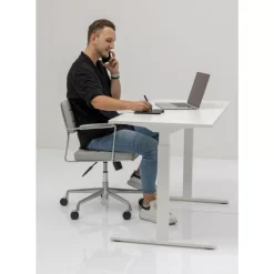 Tische-KARE Design Schreibtisch Office Smart Weis Weis 120X70