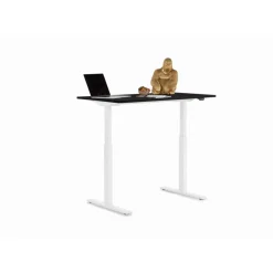 Tische-KARE Design Schreibtisch Office Smart Weis Schwarz 120X70