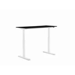 Tische-KARE Design Schreibtisch Office Smart Weis Schwarz 140X60