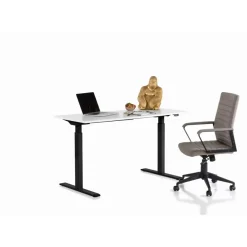 Tische-KARE Design Schreibtisch Office Smart Schwarz Weiss 120X70