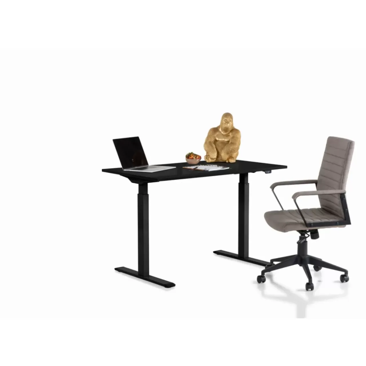 Tische-KARE Design Schreibtisch Office Smart Schwarz Schwarz 120X70