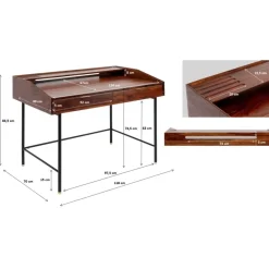 Tische-KARE Design Schreibtisch Ravello 118X70