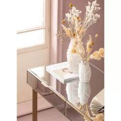 Tische-KARE Design Schreibtisch Soran Gold 120X50Cm