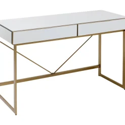 Tische-KARE Design Schreibtisch Soran Gold 120X50Cm