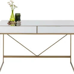 Tische-KARE Design Schreibtisch Soran Gold 120X50Cm