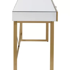 Tische-KARE Design Schreibtisch Soran Gold 120X50Cm